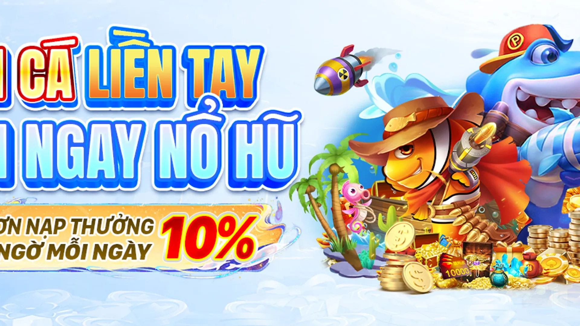 Hình ảnh game bắn cá hi88vip6 với cá vàng và kho báu